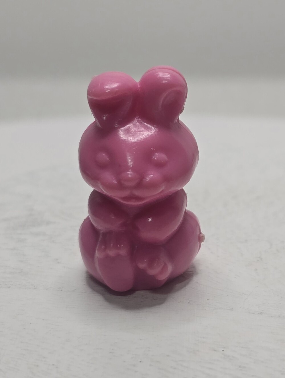 Vintage 1984 M.I. Pink Bunny Rabbit Snap Together Plastic Figure Toy Easter